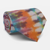 Cravate Zippie Orange Tip Tie Dye Necktie (Roulé)