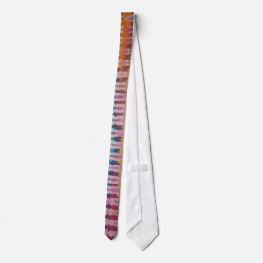 Cravate Zippie Tip rouge Tie Dye Necktie (Dos)