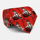 Cravate Zombi en rouge (Roulé)