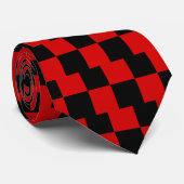 Cravate Zs rouge et noir (Roulé)