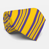 Cravates À Rayures Pour Hommes Or Et Violet (Roulé)