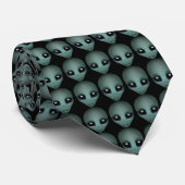 Cravates Aliens Cadeaux Gris Alien Necktie Alien K (Roulé)
