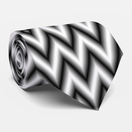 Cravates Avec Argent, Blanc, Diamant Noir Formes (Roulé)