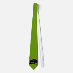 Cravates de bisons verts, noirs et blancs