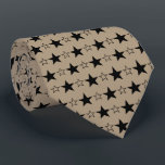 Cravates de Cravates de style Taupe et Black Stars<br><div class="desc">Cravates de Cravates de style Taupe et Black Stars</div>