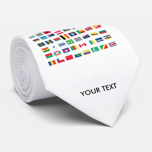 Cravates de drapeau du monde (Roulé)