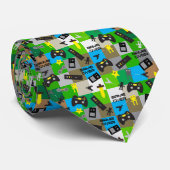 Cravates de Gamer de thème de jeu vidéo (Roulé)