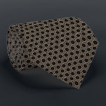 Cravates de Motif géométrique Tan et Noir<br><div class="desc">Cravates de Motif géométrique Tan et Noir</div>