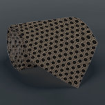 Cravates de Motif géométrique Tan et Noir<br><div class="desc">Cravates de Motif géométrique Tan et Noir</div>