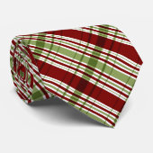 Cravates De Noël Pour Hommes Rouge Et Vert Plaid (Roulé)