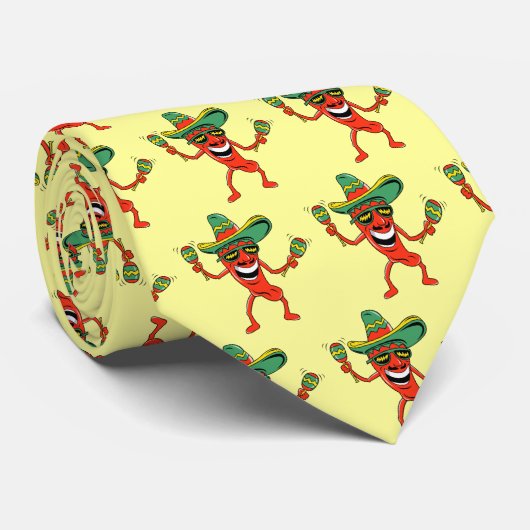 Cravates de piment de Cinco De Mayo (Roulé)