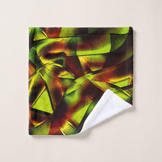 Cravates déformés de rubans verts brûlés (Gant de toilette)