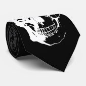 Cravates du crâne noir et blanc (Roulé)