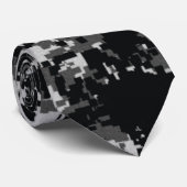 Cravates militaires noires et blanches de Digitals (Roulé)