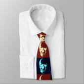 Cravates personnalisés Pop Art Skull (Attaché)