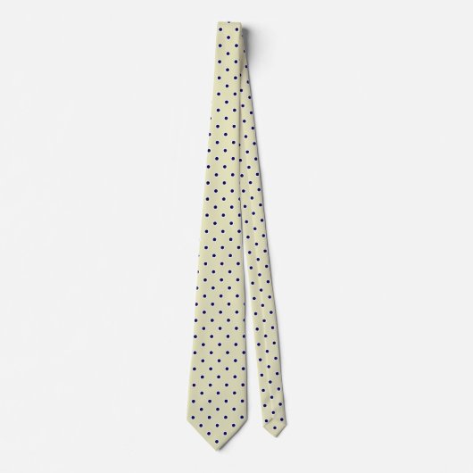 Cravates Polka Dot Pour Hommes | Cravate Jaune Et  (Devant)