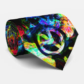 Cravates psychédéliques de tortues de paix (Roulé)