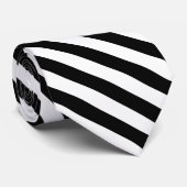 Cravates rayés noirs et blancs pour hommes (Roulé)