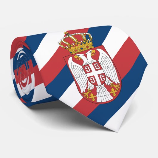 Cravates serbes, mode Drapeau serbe (Roulé)