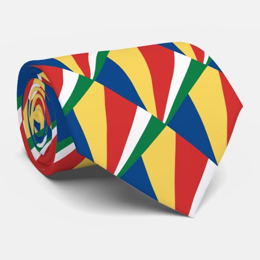 Cravates seychellois, mode seychelloise Drapeau, a (Roulé)