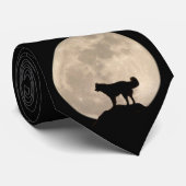 Cravates Sibériens Husky Stylish Husky Moon Neckti (Roulé)