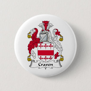 Craven Family Crest Ronde Button 5,7 Cm