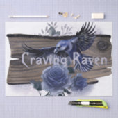 Craving Raven Bird Blue Roos Whimsical Decoupage Tissuepapier (Craft)