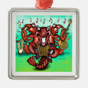 Crawfish Band Metalen Ornament