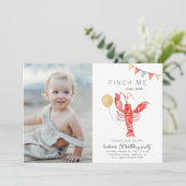 Crawfish Birthday Invitation | Crawfish Party Kaart (Staand voorkant)