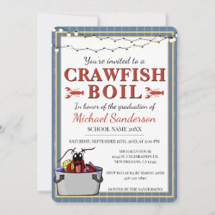 Crawfish Boil afstuderen Party School Kaart