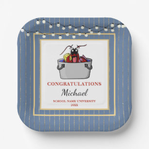 Crawfish Boil Afstuderen School Event Papieren Bordje