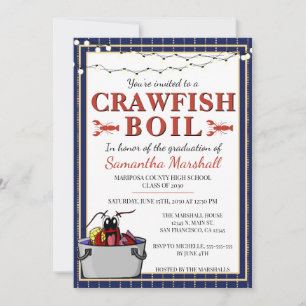 Crawfish Boil Afstuderen schooldiploma Kaart