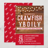 Crawfish Boil Afstuderen Seafood Party Kaart (Voorkant / Achterkant)