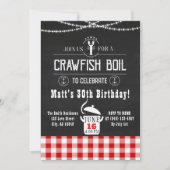 Crawfish Boil Any Event Rustic Chalkboard Invite Kaart (Voorkant)
