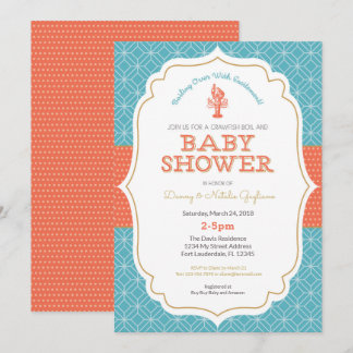 Crawfish Boil Baby shower Invitation Kaart