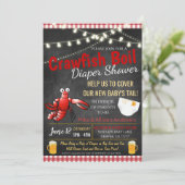 Crawfish Boil Baby shower Invitation Kaart (Staand voorkant)