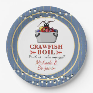 Crawfish Boil BBQ Couple Shower Engagement Party Papieren Bordje