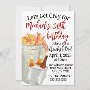 Crawfish Boil Birthday Invitation Kaart