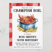 Crawfish Boil Birthday Party Kaart (Voorkant / Achterkant)