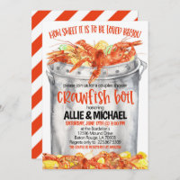 Crawfish Boil Couples Douche Uitnodiging
