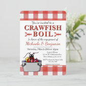 Crawfish Boil Couples Shower Engagement Party Kaart (Staand voorkant)