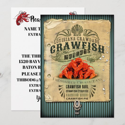 Crawfish Boil / elke gelegenheid Kaart (Voorkant / Achterkant)
