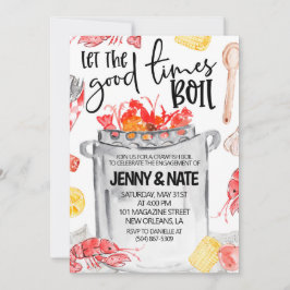 Crawfish Boil Engagement Party Uitnodiging