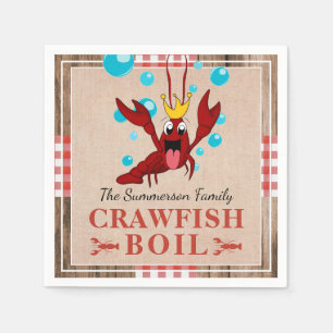 Crawfish Boil Family Reunion Rustige Summer Party Servet