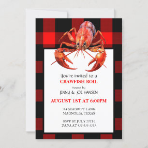 Crawfish Boil Fruits de mer Invitation de fête d'é