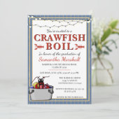 Crawfish Boil High School Afstuderen Afstuderen Kaart (Staand voorkant)