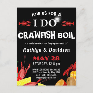 Crawfish Boil I DO Engagement Party Briefkaart