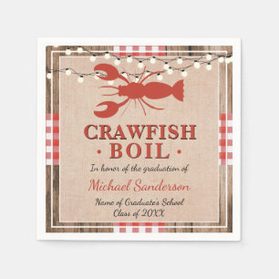 Crawfish Boil Lobster Engagement Party Rustic Servet
