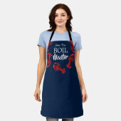 Crawfish Boil Master Dark Blue Custom Funny Chef Schort (Gedragen)