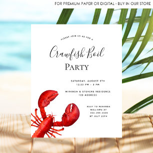Crawfish boil partij roodkreeft flyer